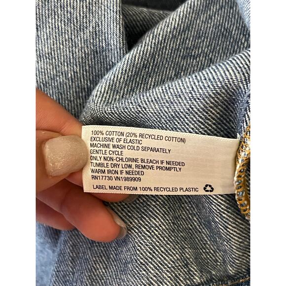 Future Collection Women's Puff Sleeve Square Neck 70s Bohemian Denim Dress 0 - Picture 5 of 16